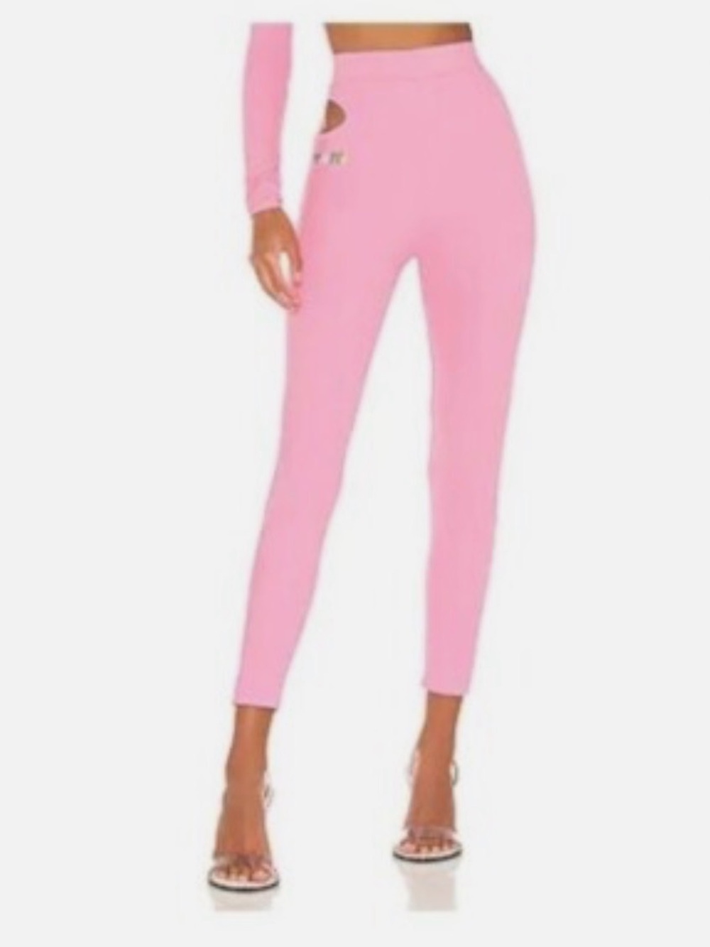 Fiorucci High-Waist Pink Side Cut Out Skinny Leggings